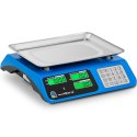 Waga sklepowa kontrolna LCD 34 x 24 cm 40 kg / 2 g niebieska Waga sklepowa kontrolna LCD 34 x 24 cm 40 kg / 2 g niebieska