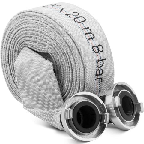 Wąż parciany płaski strażacki do wody ze złączem storz 2'' 52 mm 8-24 bar 20 m Wąż parciany płaski strażacki do wody ze złączem storz 2'' 52 mm 8-24 bar 20 m