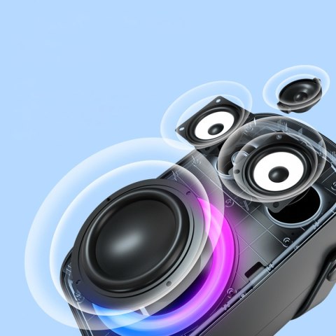 Głośnik bezprzewodowy Bluetooth 60W Halo 100 czarny Głośnik bezprzewodowy Bluetooth 60W Halo 100 czarny