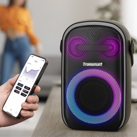 Głośnik bezprzewodowy Bluetooth 60W Halo 100 czarny Głośnik bezprzewodowy Bluetooth 60W Halo 100 czarny