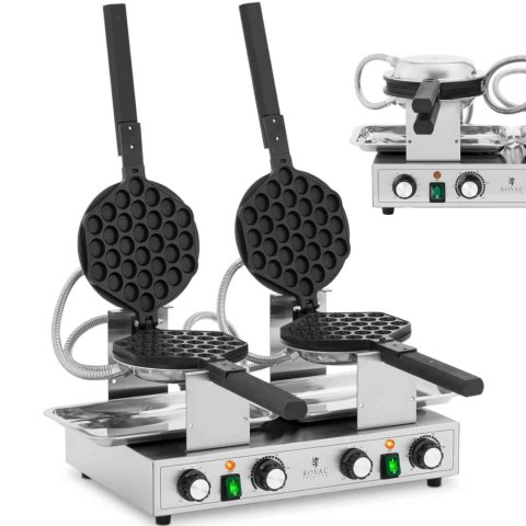 Gofrownica bąbelkowa podwójna do gofrów bubble waffle TEFLON 2 x 1400 W Gofrownica bąbelkowa podwójna do gofrów bubble waffle TEFLON 2 x 1400 W