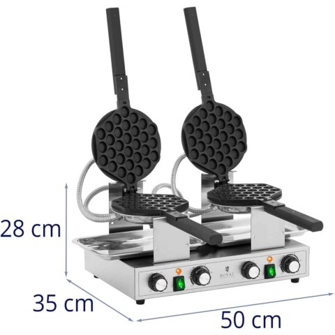 Gofrownica bąbelkowa podwójna do gofrów bubble waffle TEFLON 2 x 1400 W Gofrownica bąbelkowa podwójna do gofrów bubble waffle TEFLON 2 x 1400 W