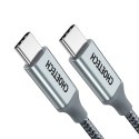 Kabel przewód USB Typ C - USB Typ C 5A 100W PowerDelivery 480Mbps 1.8 m szary Kabel przewód USB Typ C - USB Typ C 5A 100W PowerDelivery 480Mbps 1.8 m szary