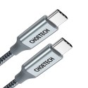 Kabel przewód USB Typ C - USB Typ C 5A 100W PowerDelivery 480Mbps 1.8 m szary Kabel przewód USB Typ C - USB Typ C 5A 100W PowerDelivery 480Mbps 1.8 m szary
