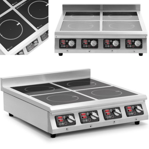 Kuchnia indukcyjna 4 palnikowa nastawna timer 400 V 4 x 3500 W Kuchnia indukcyjna 4 palnikowa nastawna timer 400 V 4 x 3500 W