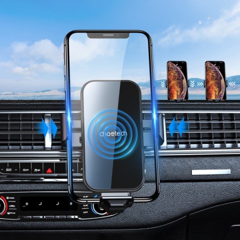 Ładowarka indukcyjna z uchwytem do samochodu + magnetyczne końcówki czarny Ładowarka indukcyjna z uchwytem do samochodu + magnetyczne końcówki czarny