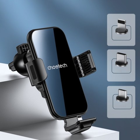 Ładowarka indukcyjna z uchwytem do samochodu + magnetyczne końcówki czarny Ładowarka indukcyjna z uchwytem do samochodu + magnetyczne końcówki czarny