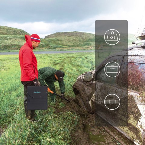 Ładowarka solarna słoneczna 100W składana USB-C 2xUSB PD QC czarna Ładowarka solarna słoneczna 100W składana USB-C 2xUSB PD QC czarna