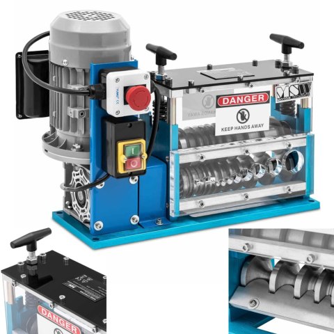 Odizolowywacz korowarka do ściągania izolacji z kabli i przewodów 750 W - 10 wejść Odizolowywacz korowarka do ściągania izolacji z kabli i przewodów 750 W - 10 wejść