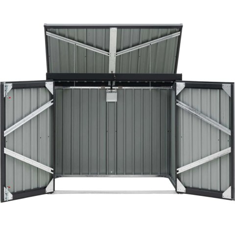 Osłona obudowa na 2 kosze kubły na śmieci 240 l metalowa Osłona obudowa na 2 kosze kubły na śmieci 240 l metalowa