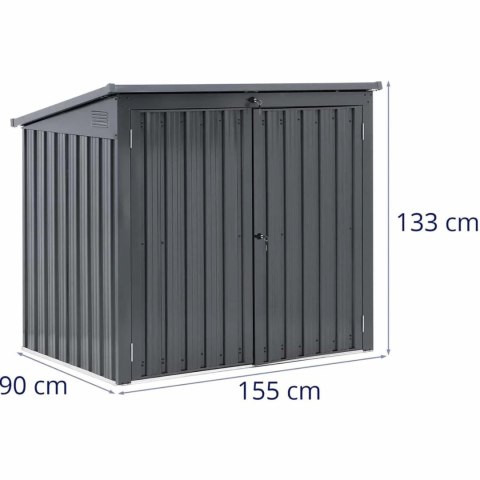 Osłona obudowa na 2 kosze kubły na śmieci 240 l metalowa Osłona obudowa na 2 kosze kubły na śmieci 240 l metalowa