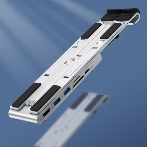 Podstawka stacja do laptopa PD USB-C HDMI 2xUSB-A 1xUSB-C 1xSD 1xTF czarny Podstawka stacja do laptopa PD USB-C HDMI 2xUSB-A 1xUSB-C 1xSD 1xTF czarny