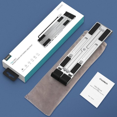 Podstawka stacja do laptopa PD USB-C HDMI 2xUSB-A 1xUSB-C 1xSD 1xTF czarny Podstawka stacja do laptopa PD USB-C HDMI 2xUSB-A 1xUSB-C 1xSD 1xTF czarny