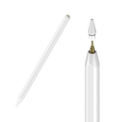 Rysik pen pojemnościowy stylus do iPad aktywny biały Rysik pen pojemnościowy stylus do iPad aktywny biały
