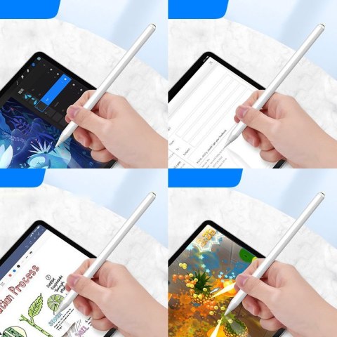 Rysik pen pojemnościowy stylus do iPad aktywny biały Rysik pen pojemnościowy stylus do iPad aktywny biały