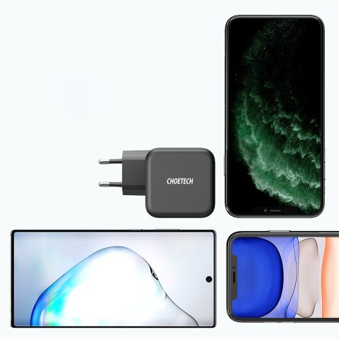 Szybka ładowarka sieciowa GaN USB Typ C 61W 3A PowerDelivery czarny Szybka ładowarka sieciowa GaN USB Typ C 61W 3A PowerDelivery czarny