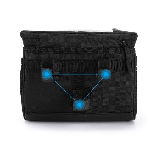 Torba rowerowa na kierownicę z etui na telefon 2 l czarny Torba rowerowa na kierownicę z etui na telefon 2 l czarny