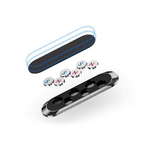 Uchwyt magnetyczny na telefon na deskę rozdzielczą przyklejany czarny Uchwyt magnetyczny na telefon na deskę rozdzielczą przyklejany czarny