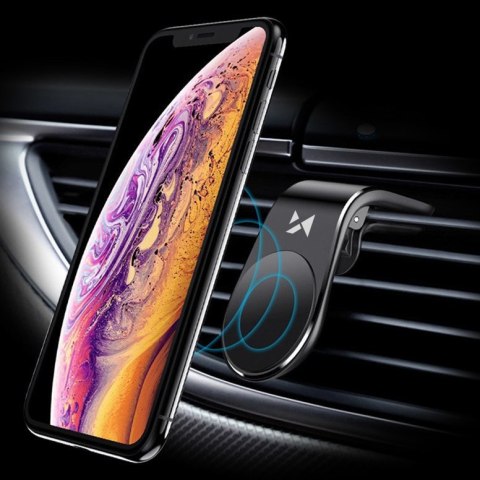 Uchwyt magnetyczny na telefon na kratkę wentylacyjną nawiew czarny Uchwyt magnetyczny na telefon na kratkę wentylacyjną nawiew czarny