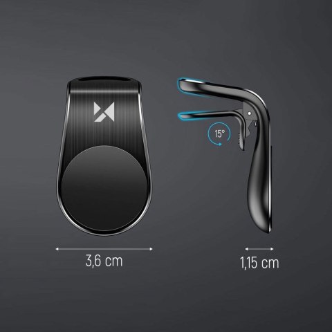 Uchwyt magnetyczny na telefon na kratkę wentylacyjną nawiew czarny Uchwyt magnetyczny na telefon na kratkę wentylacyjną nawiew czarny