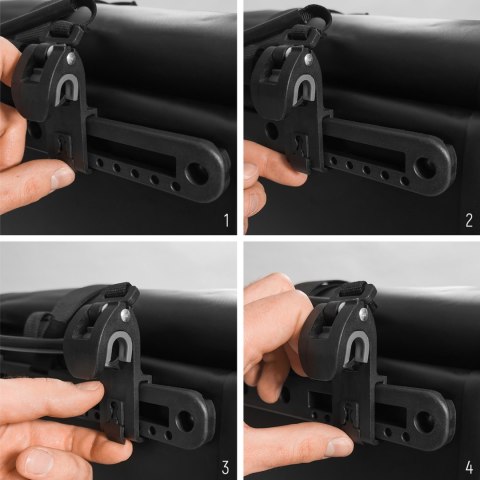 Wodoodporna torba rowerowa sakwa na bagażnik 25l czarny Wodoodporna torba rowerowa sakwa na bagażnik 25l czarny