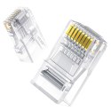 Wtyczka końcówka RJ45 8P8C Cat 6 przezroczysta ZESTAW 100szt Wtyczka końcówka RJ45 8P8C Cat 6 przezroczysta ZESTAW 100szt