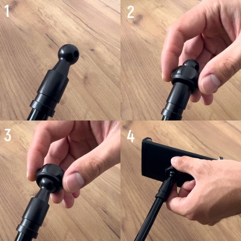 Długi elastyczny uchwyt na telefon i tablet mocowany do biurka czarny Długi elastyczny uchwyt na telefon i tablet mocowany do biurka czarny