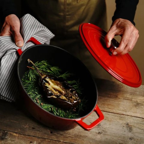 Garnek żeliwny emaliowany 4,4 l czerwony - Hendi 626849