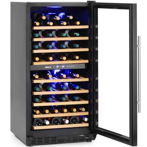 Lodówka chłodziarka do wina dwustrefowa na 72 butelki 232 l 110 W Lodówka chłodziarka do wina dwustrefowa na 72 butelki 232 l 110 W