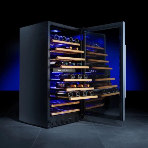 Lodówka chłodziarka do wina dwustrefowa na 72 butelki 232 l 110 W Lodówka chłodziarka do wina dwustrefowa na 72 butelki 232 l 110 W