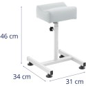 Podnóżek kosmetyczny do pedicure regulowana wysokość do 67 cm do 80 kg - jasnoszary Podnóżek kosmetyczny do pedicure regulowana wysokość do 67 cm do 80 kg - jasnoszary