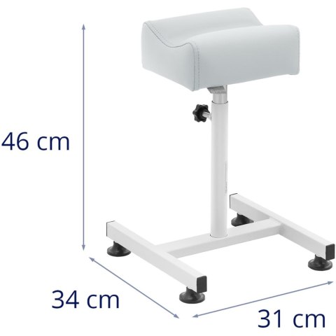 Podnóżek kosmetyczny do pedicure regulowana wysokość do 67 cm do 80 kg - jasnoszary Podnóżek kosmetyczny do pedicure regulowana wysokość do 67 cm do 80 kg - jasnoszary