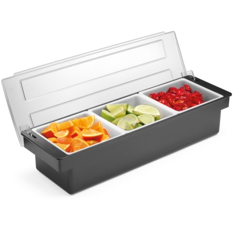 Pojemnik barmański organizer na dodatki do drinków koktajli - 3 wkłady Pojemnik barmański organizer na dodatki do drinków koktajli - 3 wkłady