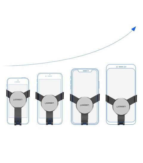 Samochodowy uchwyt grawitacyjny na nawiew kratkę wentylacyjną szary Samochodowy uchwyt grawitacyjny na nawiew kratkę wentylacyjną szary