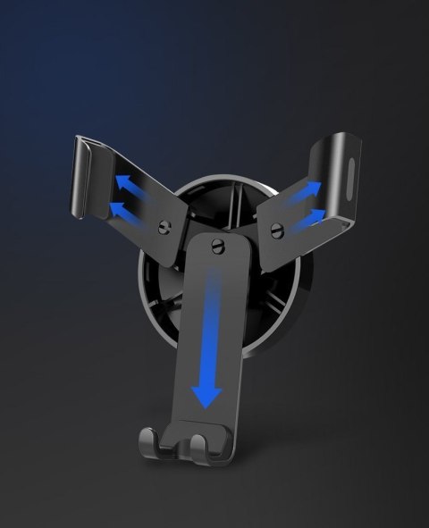 Samochodowy uchwyt grawitacyjny na nawiew kratkę wentylacyjną szary Samochodowy uchwyt grawitacyjny na nawiew kratkę wentylacyjną szary