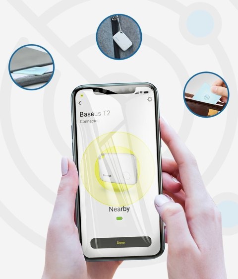T2 brelok mini bezprzewodowy lokalizator do kluczy i innych przedmiotów biały T2 brelok mini bezprzewodowy lokalizator do kluczy i innych przedmiotów biały