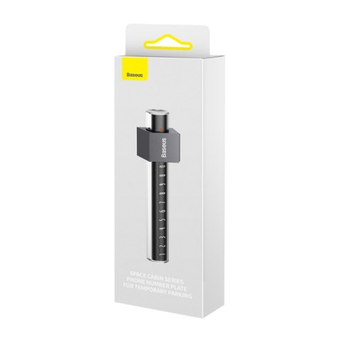 Tabliczka parkingowa na numer telefonu na deskę rozdzielczą szara Tabliczka parkingowa na numer telefonu na deskę rozdzielczą szara