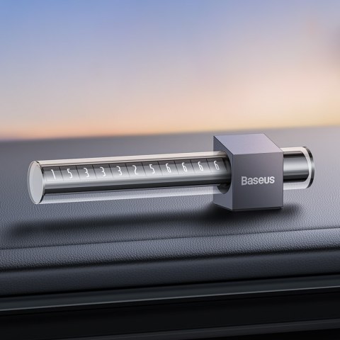 Tabliczka parkingowa na numer telefonu na deskę rozdzielczą szara Tabliczka parkingowa na numer telefonu na deskę rozdzielczą szara