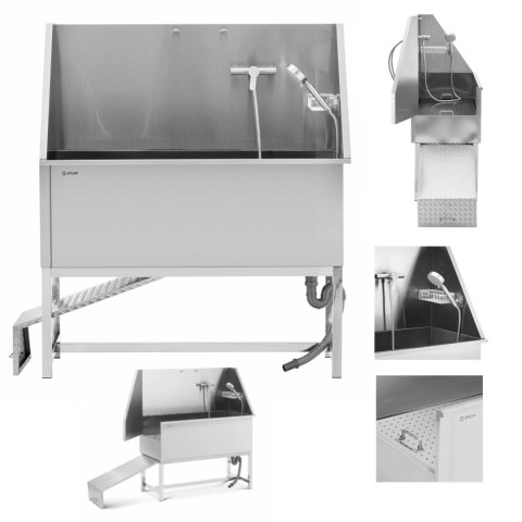 Wanna groomerska do kąpieli mycia psów zwierząt z rampą 122 x 56 x 142 cm Wanna groomerska do kąpieli mycia psów zwierząt z rampą 122 x 56 x 142 cm