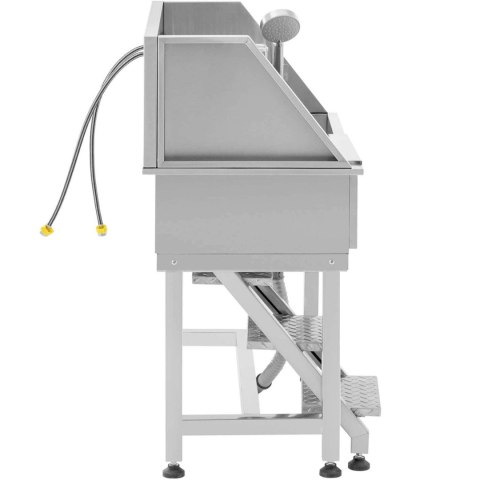 Wanna groomerska do kąpieli mycia psów zwierząt ze schodami 90 x 90 x 106 cm Wanna groomerska do kąpieli mycia psów zwierząt ze schodami 90 x 90 x 106 cm