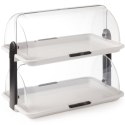 Witrynka ekspozycyjna bufetowa z pokrywą roolltop podwójna 380 x 260 x 355 mm - Hendi 871768