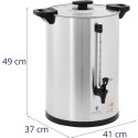 Zaparzacz do kawy herbaty z kranem 20 l 1650 W srebrny Zaparzacz do kawy herbaty z kranem 20 l 1650 W srebrny