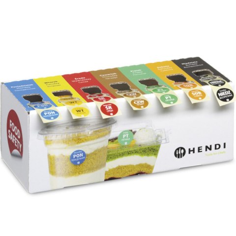 Zestaw etykiet jednorazowych food safety na każdy dzień tygodnia z podajnikiem - Hendi 850299 Zestaw etykiet jednorazowych food safety na każdy dzień tygodnia z podajnikiem - Hendi 850299