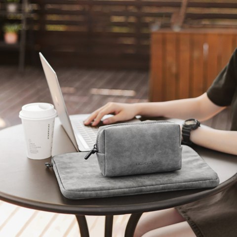 Etui pokrowiec orgaznizer saszetka wielofunkcyjna na akcesoria 19x12x8cm szary Etui pokrowiec orgaznizer saszetka wielofunkcyjna na akcesoria 19x12x8cm szary