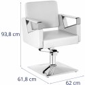 Fotel fryzjerski barberski kosmetyczny Physa BRISTOL - biały Fotel fryzjerski barberski kosmetyczny Physa BRISTOL - biały