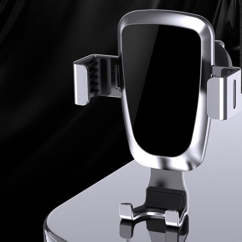 Grawitacyjny uchwyt samochodowy do smartfona na kratkę nawiewu czarny Grawitacyjny uchwyt samochodowy do smartfona na kratkę nawiewu czarny