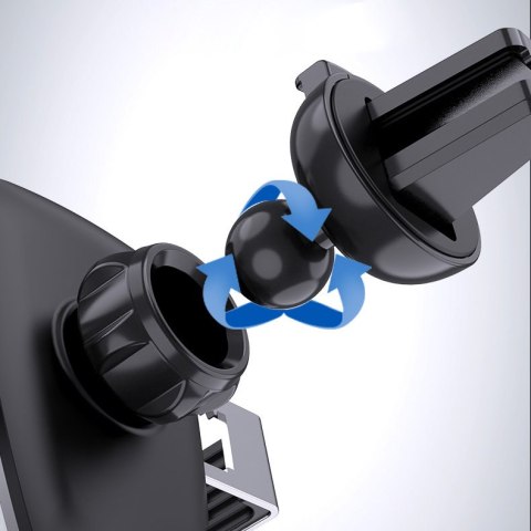 Grawitacyjny uchwyt samochodowy do smartfona na kratkę nawiewu czarny Grawitacyjny uchwyt samochodowy do smartfona na kratkę nawiewu czarny