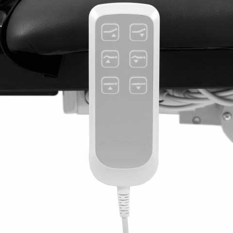 Łóżko stół kosmetyczny do masażu elektryczny 3 silniki 250 kg NANTES - czarny Łóżko stół kosmetyczny do masażu elektryczny 3 silniki 250 kg NANTES - czarny