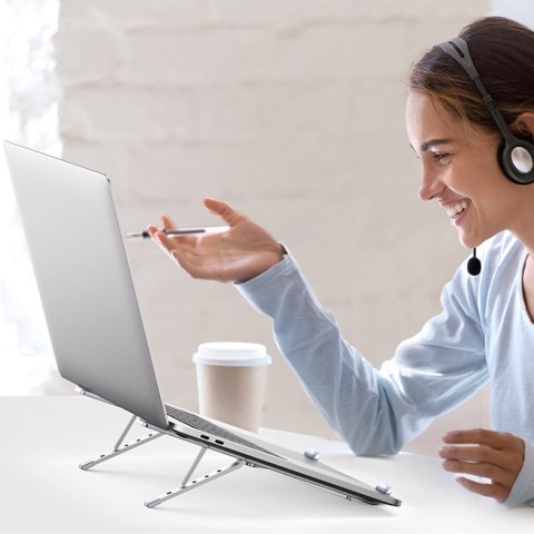 Podstawka pod laptopa składana regulowana srebrny Podstawka pod laptopa składana regulowana srebrny