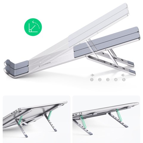Podstawka pod laptopa składana regulowana srebrny Podstawka pod laptopa składana regulowana srebrny